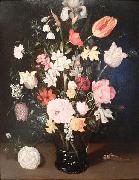 Ambrosius Bosschaert, Flowers in a glass vase